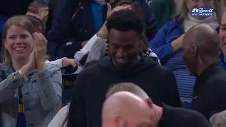 Warriors fans gave Andrew Wiggins a HUGE standing ovation during this timeout 👏🥺