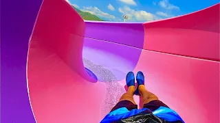 Pink Body Water Slide at Queen's Park Resort