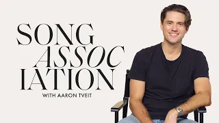 Aaron Tveit Sings *NSYNC, Johnny Cash, and U2 in a Game of Song Association | ELLE