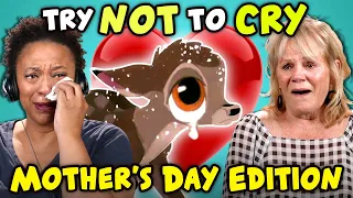 Moms React To Try Not To Cry Challenge (Mother's Day)