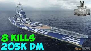 World of WarShips | Jean Bart | 8 KILLS | 203K Damage - Replay Gameplay 4K 60 fps