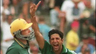 Wasim Akram GENIUS Bowling in TriSeries West Indies Australia 1996-97 *RARE**