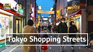 [4K/Binaural] Night Walk on Tokyo Togoshi-ginza & Musashi-koyama Shopping Streets - Tokyo Japan