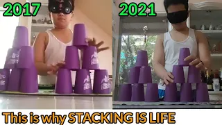 Unbelievable Sport Stacking Progress: 4 Years of Stacking 2017 vs 2021 (2021)