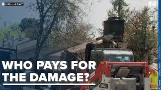 Neighbors ask who pays for damages to their homes after dynamite detonation