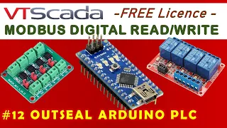 #12 VTScada (Free Licence) Modbus Digital Read/Write | Outseal Arduino PLC