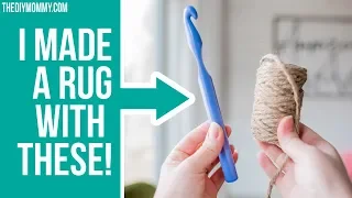 DOLLAR TREE DIY | How to Make a Farmhouse Jute Rug from Dollar Store Twine