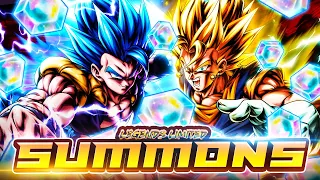 I'M SHOCKED BY THESE SUMMONS! NEW FUSING VEGITO AND GOGETA SUMMONS! | Dragon Ball Legends