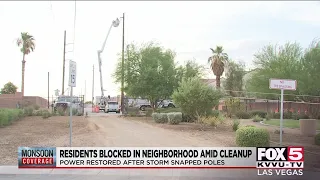 Residents blocked in neighborhood amid storm cleanup