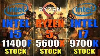 INTEL i5 11400F vs RYZEN 5 5600X vs INTEL i7 9700K || PC GAMES TEST ||