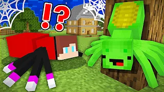 JJ and Mikey Became SPIDER in Minecraft - Maizen Nico Cash Smirky Cloudy