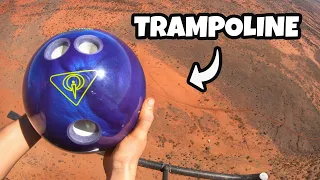 Bowling Ball Vs. Trampoline from a Helicopter at 1000 ft!