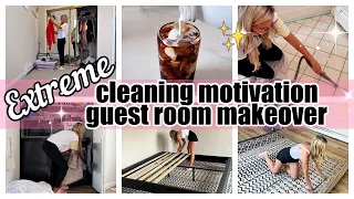 *NEW* EXTREME CLEAN WITH ME BEDROOM BATHROOM CLEANING GUEST ROOM MAKEOVER TIFFANI BEASTON HOMEMAKING