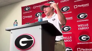 Georgia Bulldogs coach Kirby Smart speaks after Week 2 win over Ball State