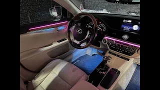 Ambient light Lexus ES by Techno Rainbow подсветка салона