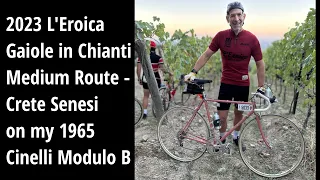 Riding the 2023 L'Eroica Gaiole in Chianti, medium route Crete Senesi