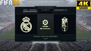 FIFA 20 | Real Madrid vs Granada - LaLiga Santander - Full Match & Gameplay [ 4K 60 FPS ]