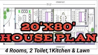 20x80 house plans,22x80 floor plans, #20x80