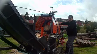 Der erste Einsatz dieses Jahr für unseren Sägespaltautomat