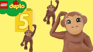 Five Little Monkeys LEGO | NEW! | LEGO DUPLO | Kids Learning Videos | Nursery Rhymes