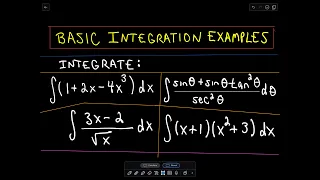 ❖ Basic Integration Problems