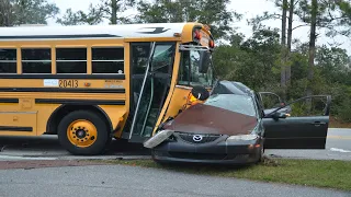 Testing Real School Bus Accidents on BeamNG Drive #3