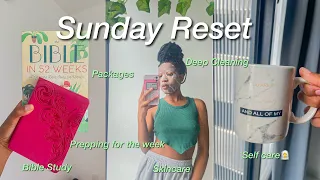 SUNDAY RESET ROUTINE: deep cleaning, bible study, self care, etc. | getting my life together