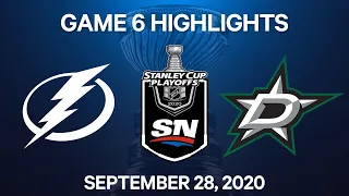 NHL Highlights | Stanley Cup Final, Game 6: Lightning vs. Stars – Sep. 28, 2020