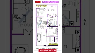 30x55 west facing house plan 2bhk #houzy #homedesign #westfacinghouse #30x55houseplan #houseplanning