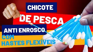 CHICOTE DE PESCA ANTI ENROSCO COM HASTES FLEXIVEIS