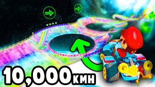 Racing at 99,999 CC in Mario Kart Wii...