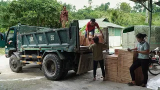 Buying floor tiles for wooden house, Harvesting water spinach bringing the market sell | free life.