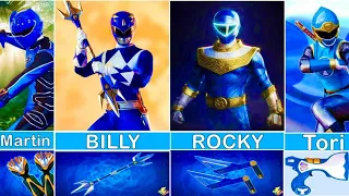 All Blue Power Rangers And Their Weapons…