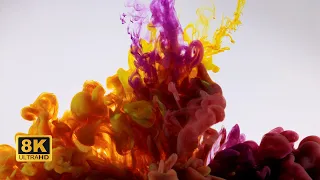 8K Video | Abstract Colors | Water Ink in 8K Ultra HD | Samsung Qled 8K