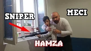 Hamza tu gjujt me SNIPER prej dritares !! VLOG