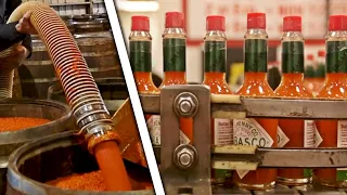 COMO se HACE la SALSA PICANTE Tabasco🌶️| Como se PRODUCEN 700.000 BOTELLAS de SALSA PICANTE al día