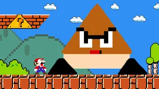 Super Mario Bros. but Everything Mario touch turns to TRIANGLE! | Game Animation