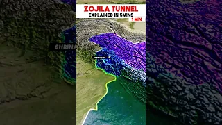 ZOJILA TUNNEL Mapping | Asia's Longest and Strategic Bi-Directional Tunnel | #shorts #viral