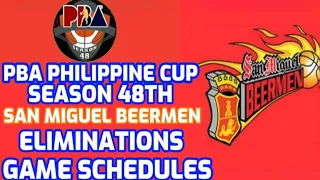 SAN MIGUEL BEERMEN 2023-24 PBA PHILIPPINE CUP ELIMINATION ALL GAME OF SCHEDULE