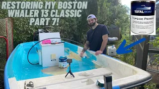 RESTORING MY 13 FOOT BOSTON WHALER CLASSIC! PART 7 ( TOTAL BOAT TOP SIDE PAINT, NEW FLOOR FINISHED )