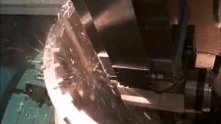 50mm milling operation on a vertical boring machine