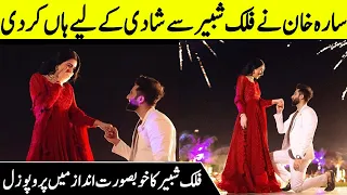 Falak Shabir Proposed Sarah Khan | Sarah Khan Said Yes | Romantic Proposal Full Video | DT1 | Desi