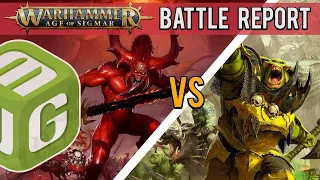 Blades of Khorne vs Kruleboyz Age of Sigmar 3rd Edition Battle Report Ep 183