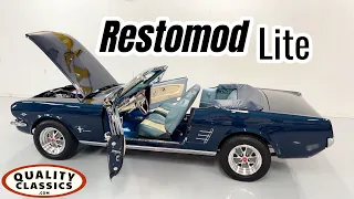 1966 Mustang Convertible Nightmist Blue (Lite restomod)