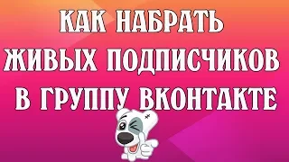 как набрать живых подписчиков в группу вконтакте