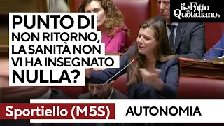 Autonomia, Sportiello (M5S): "La sanità regionale è un disastro, non vi ha insegnato nulla?"