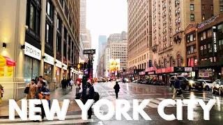 NYC Walking Tour in the Rain 🗽| Meatpacking District | Chelsea | Midtown | Madison Square Garden【4K】