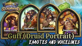 Guff (FaunaFriend, Spelunker, Runetotem, Fangbound) Emotes + Voicelines - Druid Portrait