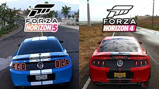 Forza Horizon 5 VS 4 - Shelby GT500 - Gameplay and Sound Comparison