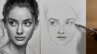 Free Hand Portrait Drawing | How to Draw Perfect Free Hand Portrait